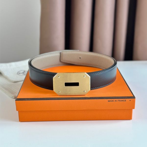 HERM Neo Reversible Belt 32MM in Trench Clemence Leather